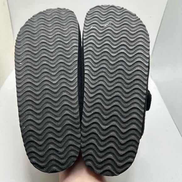 CUSHIONAIRE Women's Cork Footbed Clog with Genuine Leather Upper 8.5 BLACK WOOL - Picture 5 of 7